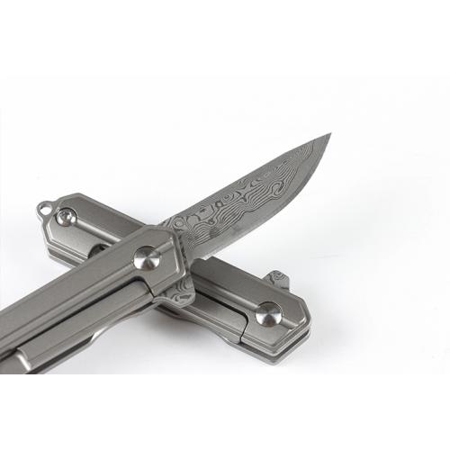 Damascus Little Commander Quick Open Folding Knife (Two Models)
