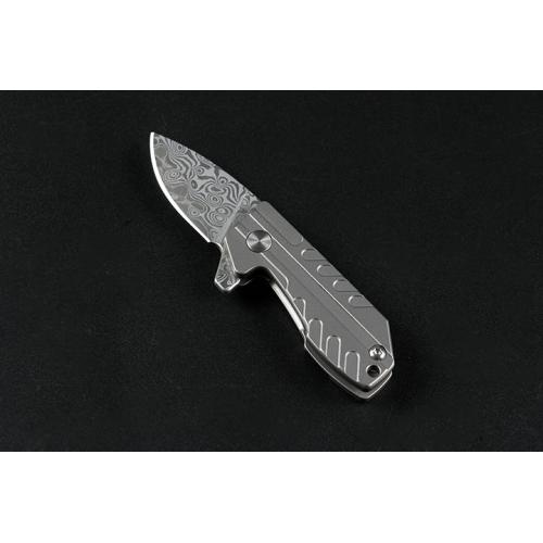 HY Damascus quick opening bearing folding knife (two models)