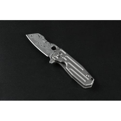 HY Damascus quick opening bearing folding knife (two models)