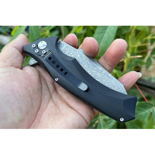 Free Wolf Big Folding Knife (Damascus Steel) (1)