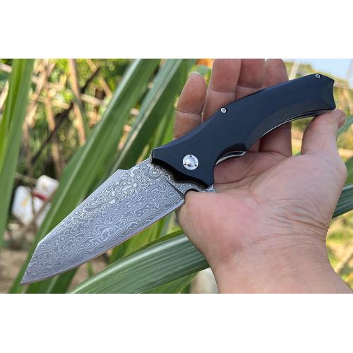Free Wolf Big Folding Knife (Damascus Steel) (1)