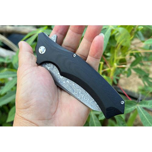 Free Wolf Big Folding Knife (Damascus Steel) (1)