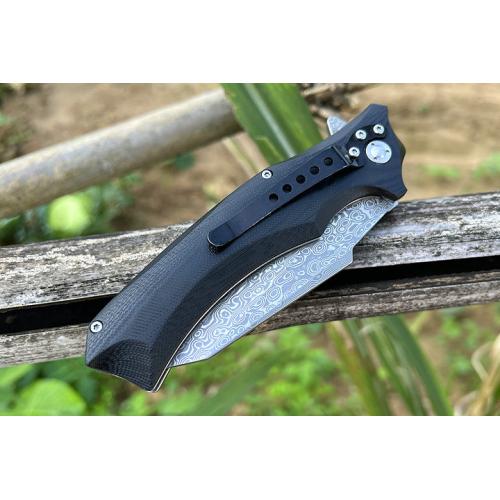 Free Wolf Big Folding Knife (Damascus Steel) (1)