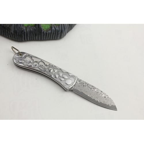 Damascus Folding Knife - Wandering Path