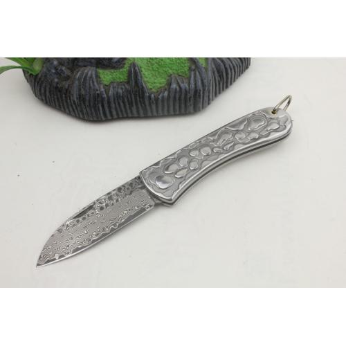 Damascus Folding Knife - Wandering Path