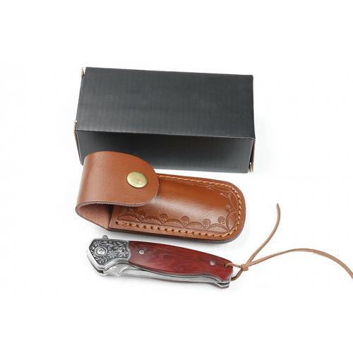 Free Wolf Double Line Big Horse Quick Open Folding Knife