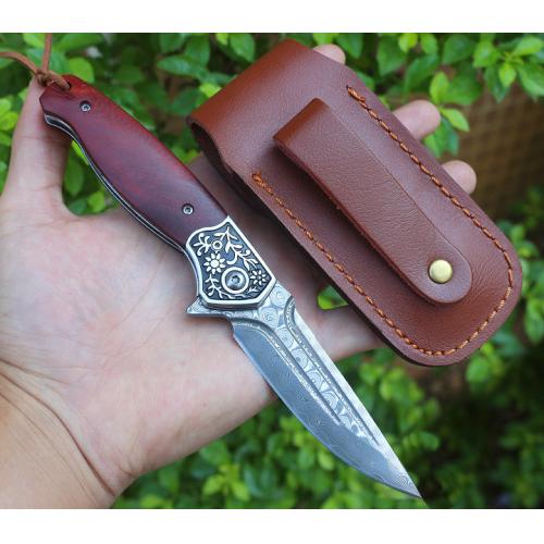Free Wolf Double Line Big Horse Quick Open Folding Knife