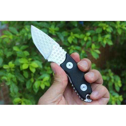 Self Defense Small Straight Knife (Damascus)
