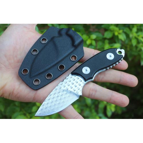 Self Defense Small Straight Knife (Damascus)