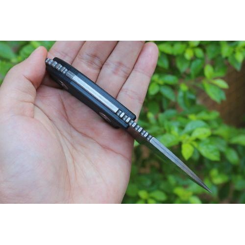 Self Defense Small Straight Knife (Damascus)