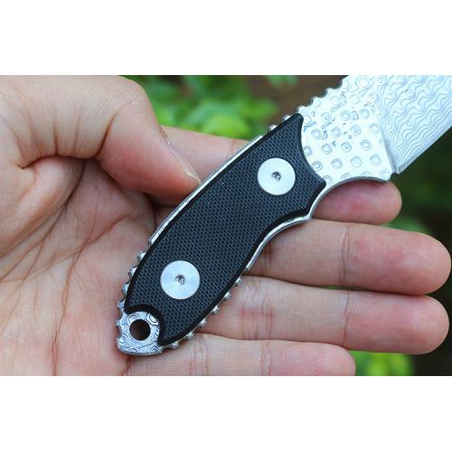Self Defense Small Straight Knife (Damascus)