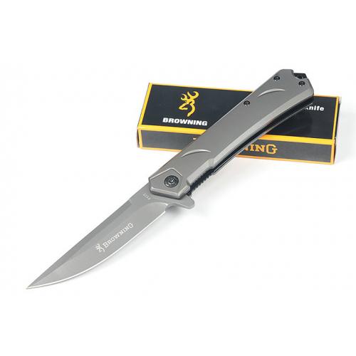 Browning F177 Quick Opening Folding Knife (Grey Titanium)