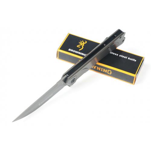 Browning F177 Quick Opening Folding Knife (Grey Titanium)