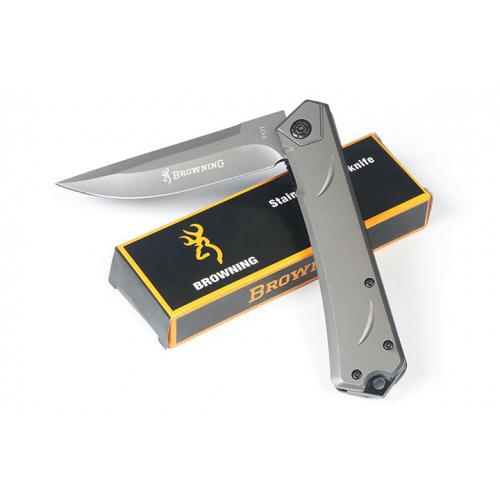 Browning F177 Quick Opening Folding Knife (Grey Titanium)