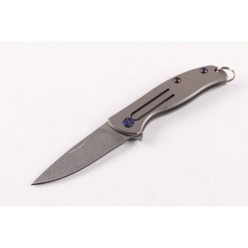 Mini Titanium Handle Keychain Knife (D2)