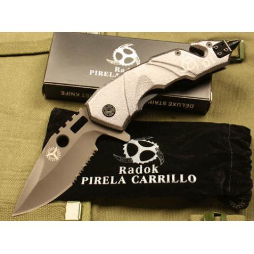 Wind and Fire Wheel Tactical Folding Knife (Grey Titanium) Special Offer