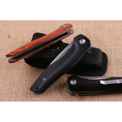 High end piston folding knife (three styles) only available in ebony wood