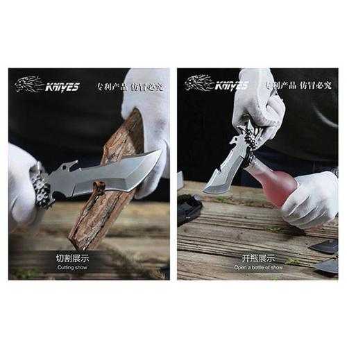 SRkk77 multifunctional outdoor folding knife (three colors) only available in black