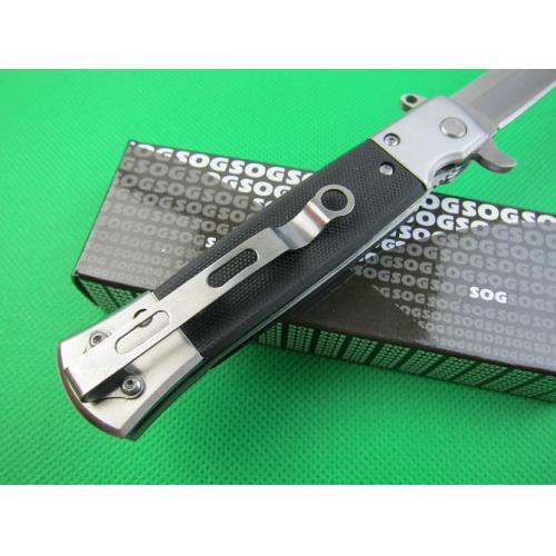 SOG.KS931A quick opening folding knife (steel color with white seal)