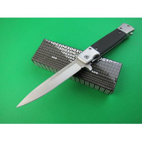 SOG.KS931A quick opening folding knife (steel color with white seal)