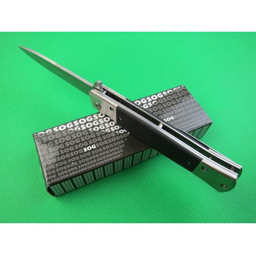 SOG.KS931A quick opening folding knife (steel color with white seal)