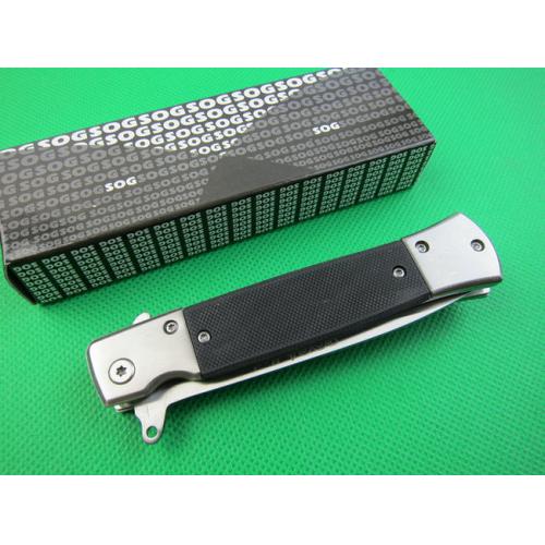SOG.KS931A quick opening folding knife (steel color with white seal)