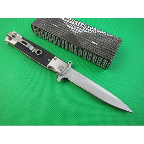 SOG.KS931A quick opening folding knife (steel color with white seal)
