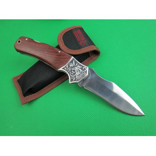Steel Flower Head 0081G Folding Knife (with Nylon Set) Special Offer