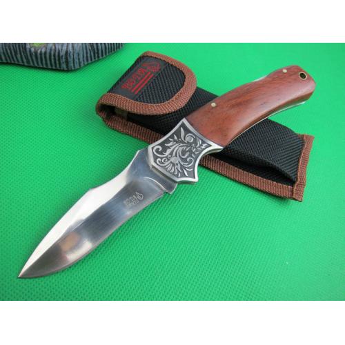 Steel Flower Head 0081G Folding Knife (with Nylon Set) Special Offer